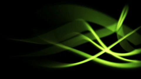 Green energy background of abstract light rays in curved motion (FULL HD) Video stock 37123587