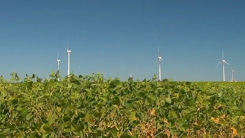 Green Energy Being Produced On Michigan's Rural Agricultural Farm Lands Stock Footage 109521113