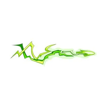 Green energy blast effect moving fast forward Stock Illustration
