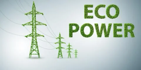 Green energy concept - 3d rendering Stock Illustration