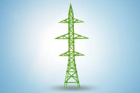 Green energy concept - 3d rendering 스톡 일러스트