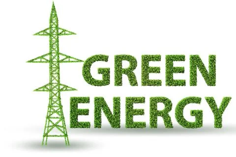 Green energy concept - 3d rendering Stock Illustration
