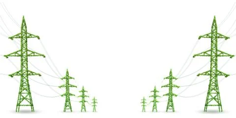 Green energy concept - 3d rendering Stock Illustration