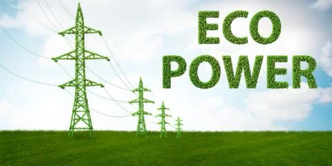 Green energy concept - 3d rendering イラスト素材