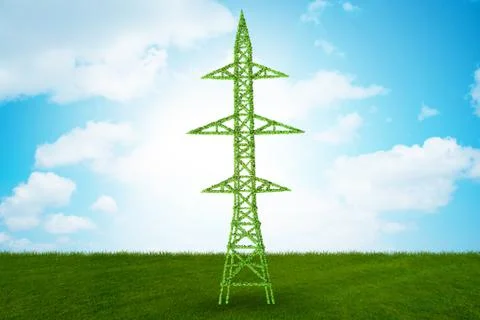 Green energy concept - 3d rendering Stock Illustration