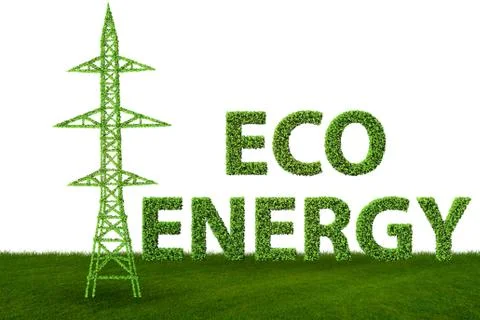 Green energy concept - 3d rendering Stock Illustration