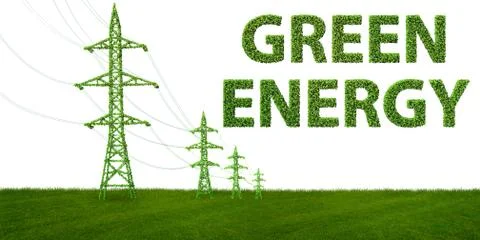 Green energy concept - 3d rendering イラスト素材