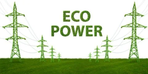 Green energy concept - 3d rendering 스톡 일러스트