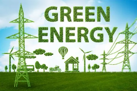 Green energy concept - 3d rendering イラスト素材