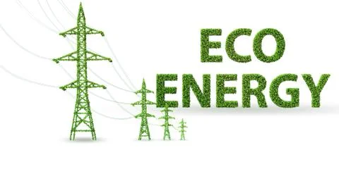 Green energy concept - 3d rendering Stock Illustration