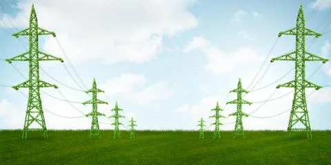 Green energy concept - 3d rendering イラスト素材