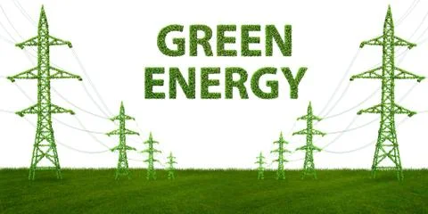 Green energy concept - 3d rendering Stock Illustration