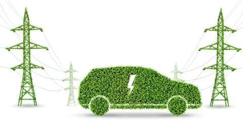 Green energy concept - 3d rendering Stock Illustration