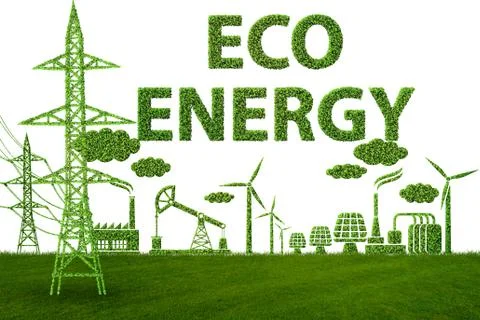Green energy concept - 3d rendering Stock Illustration