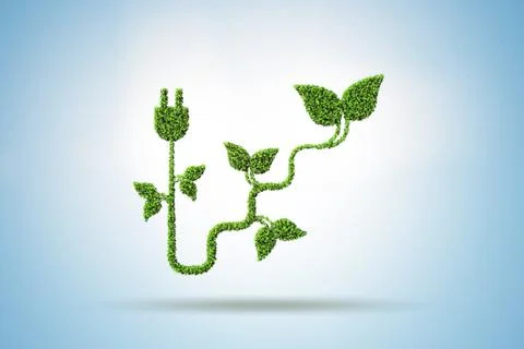 Green energy concept - 3d rendering Stock Illustration