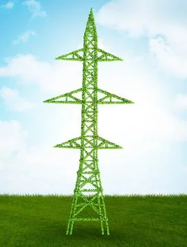 Green energy concept - 3d rendering Stock Illustration