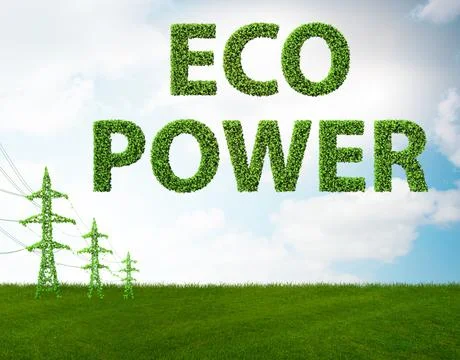 Green energy concept - 3d rendering Stock Illustration