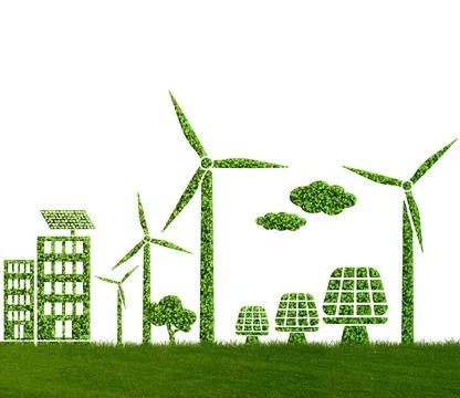 Green energy concept - 3d rendering Stock Illustration