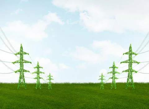Green energy concept - 3d rendering イラスト素材