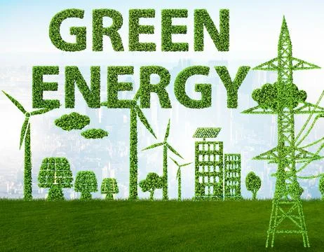 Green energy concept - 3d rendering Stock-Illustration