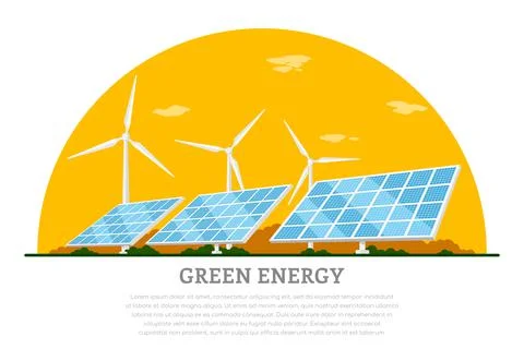 Green energy concept Illustrazione stock