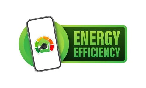 Green energy efficiency. Vector logo. Chart concept. Green energy background Illustrazione stock