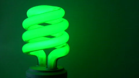 Green, energy efficient bulb Video stock 706160
