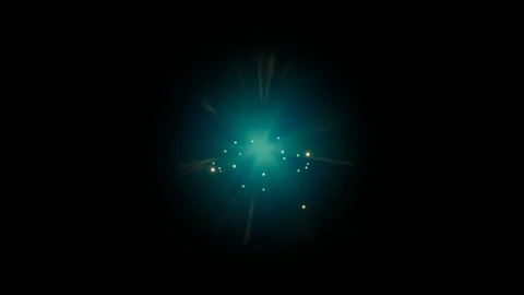 Green energy hit effect on black background Stock Footage 318428322