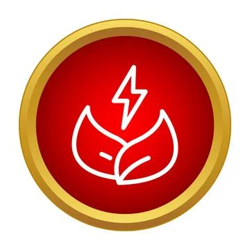 Green energy icon symbolizing renewable power and sustainability Stock Illustration
