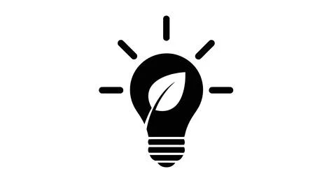 Green Energy Idea Light Bulb with Leaf Symbol Stock Illustration