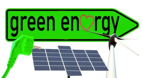 Green energy Stock-Illustration