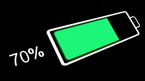 Green Energy Indicator Inside Accumulator Battery With Growing Percentage Stock Footage 138933277