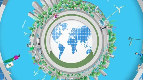 Green Energy Intro - AE Project After Effects stock