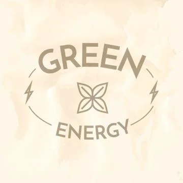 Green Energy Label Stock-Illustration