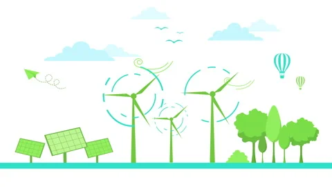 Green energy landscape Stock-Footage 169250372