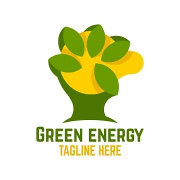 Green energy logo Stock Illustration