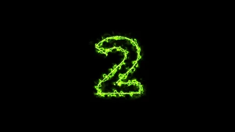 Green Energy Outline Effect Countdown from 3 Stock Footage 320852357