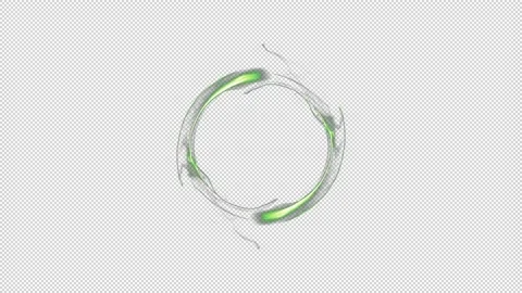 Green energy particle circle with alpha channel Stock Footage 237178317