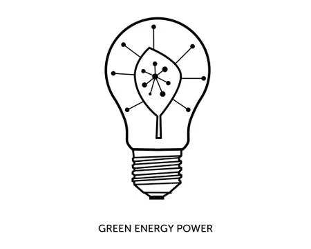 Green Energy Power Bulb Stock Illustration