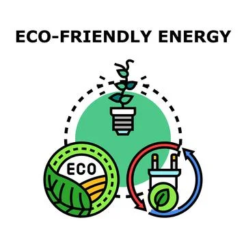Green energy power solution creating sustainable electricity 스톡 일러스트