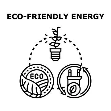 Green energy power solution creating sustainable electricity 스톡 일러스트
