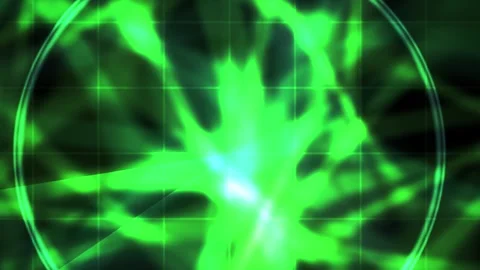Green Energy Pulse on a Sci Fi Grid Interface with Dynamic Light Motion Stock Footage 343712753