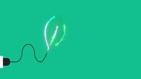 Green Energy with saber effect Stock Footage 148593830