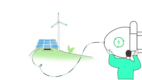 Green Energy Storage Video stock 318721764