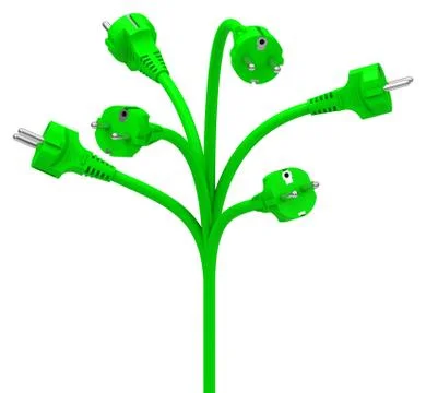Green energy tree Stock Illustration