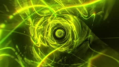 Green Energy Tunnel VJ Loop Stock Footage 329978713