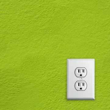 Green Energy in the U.S. electrical socket Stock Photos