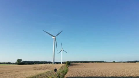 Green Energy Wind Power Generation in Denmark Stock Footage 244843285