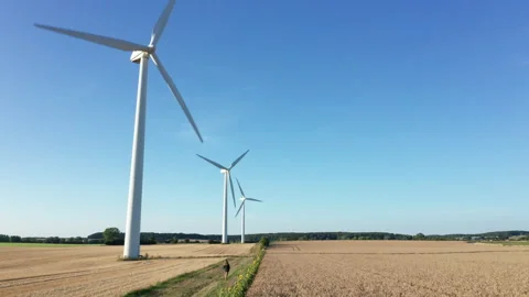 Green Energy Wind Power Generation in Denmark Stock Footage 244843323