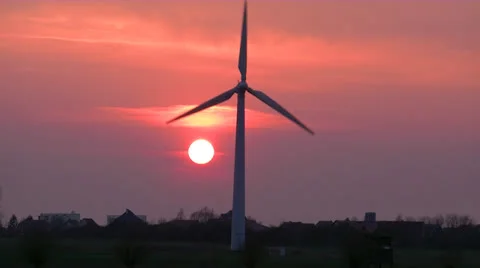 Green Energy - Wind Power - Wind Mill - Wind Turbines Stockbeeldmateriaal 25598431